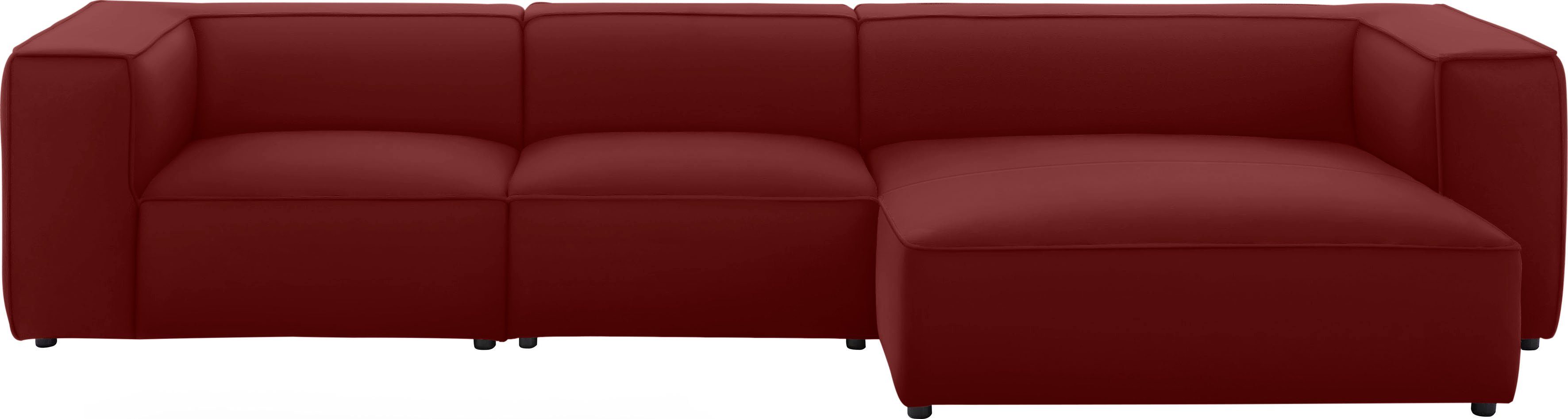 W.SCHILLIG Ecksofa around-the-block, mit eleganter Biese, mit Federkern, Breite 341 cm