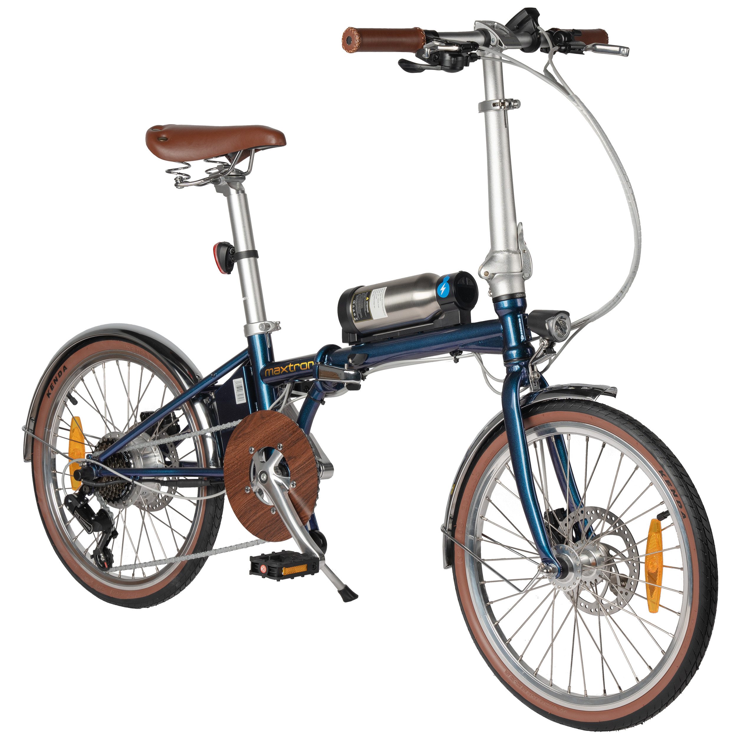 Maxtron E-Bike Cityrad Smart 20, Klapprad, 3 Gang Shimano Tourney Schaltwerk, Kettenschaltung, Heckmotor, 187 Wh, Kompakt und platzsparend für Alltag