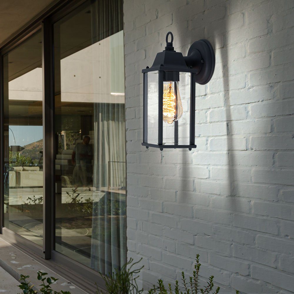 Wand Warmweiß, Fassaden Beleuchtung etc-shop Außen-Wandleuchte, Außen inklusive, Filament Lampe Leuchtmittel