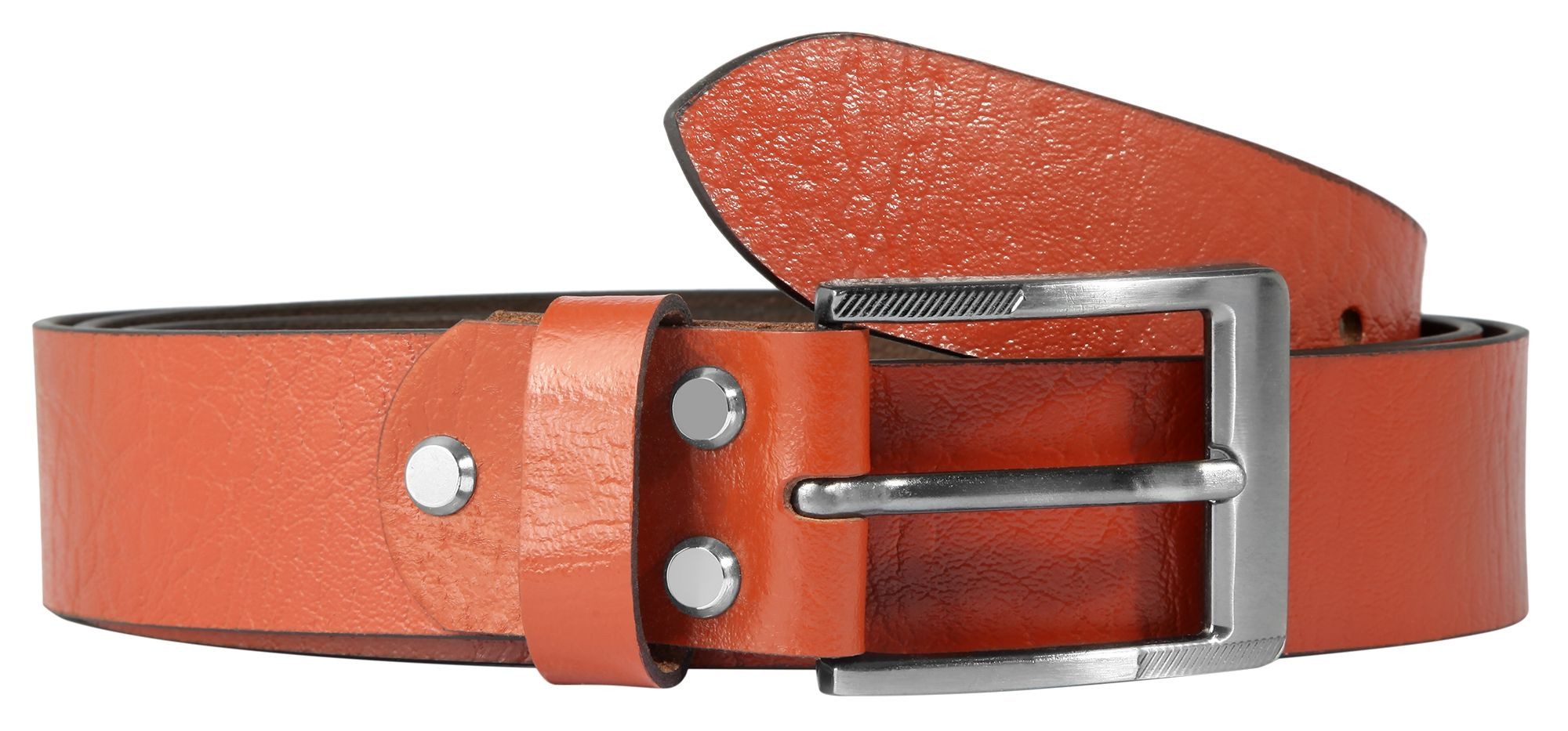 Leonardo Verrelli Ledergürtel hochwertiges Echt Leder, cognac, 90 cm - 130 cm (Bundweite)