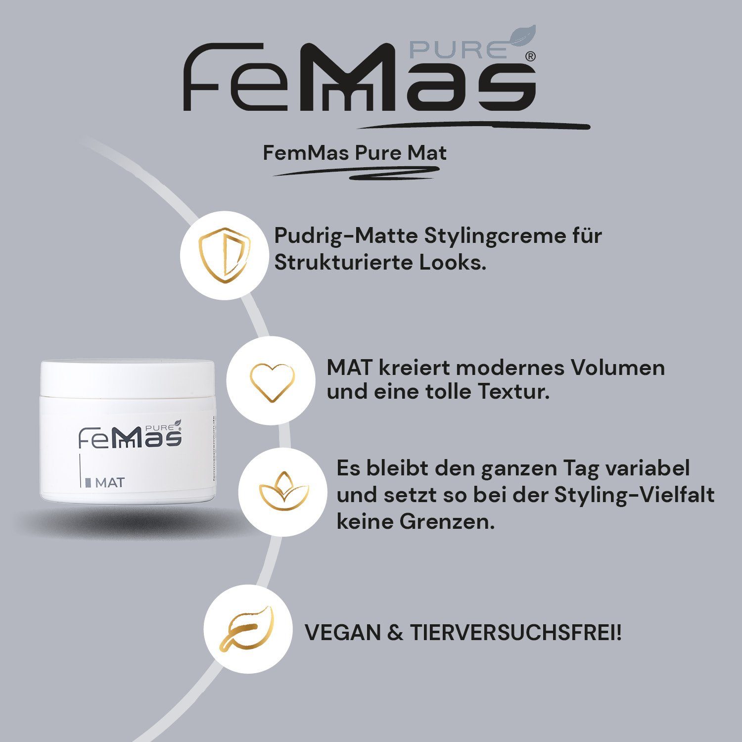 50ml Premium Mat Pure Femmas Haarwachs Femmas