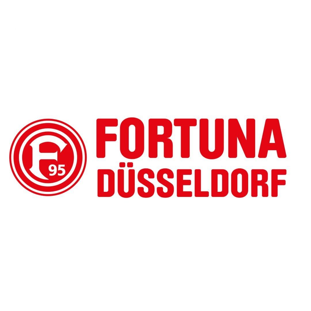 Fortuna Düsseldorf Wandtattoo Fußball Fortuna Düsseldorf Schriftzug Logo F95 Emblem Fanartikel, Wandbild selbstklebend, entfernbar