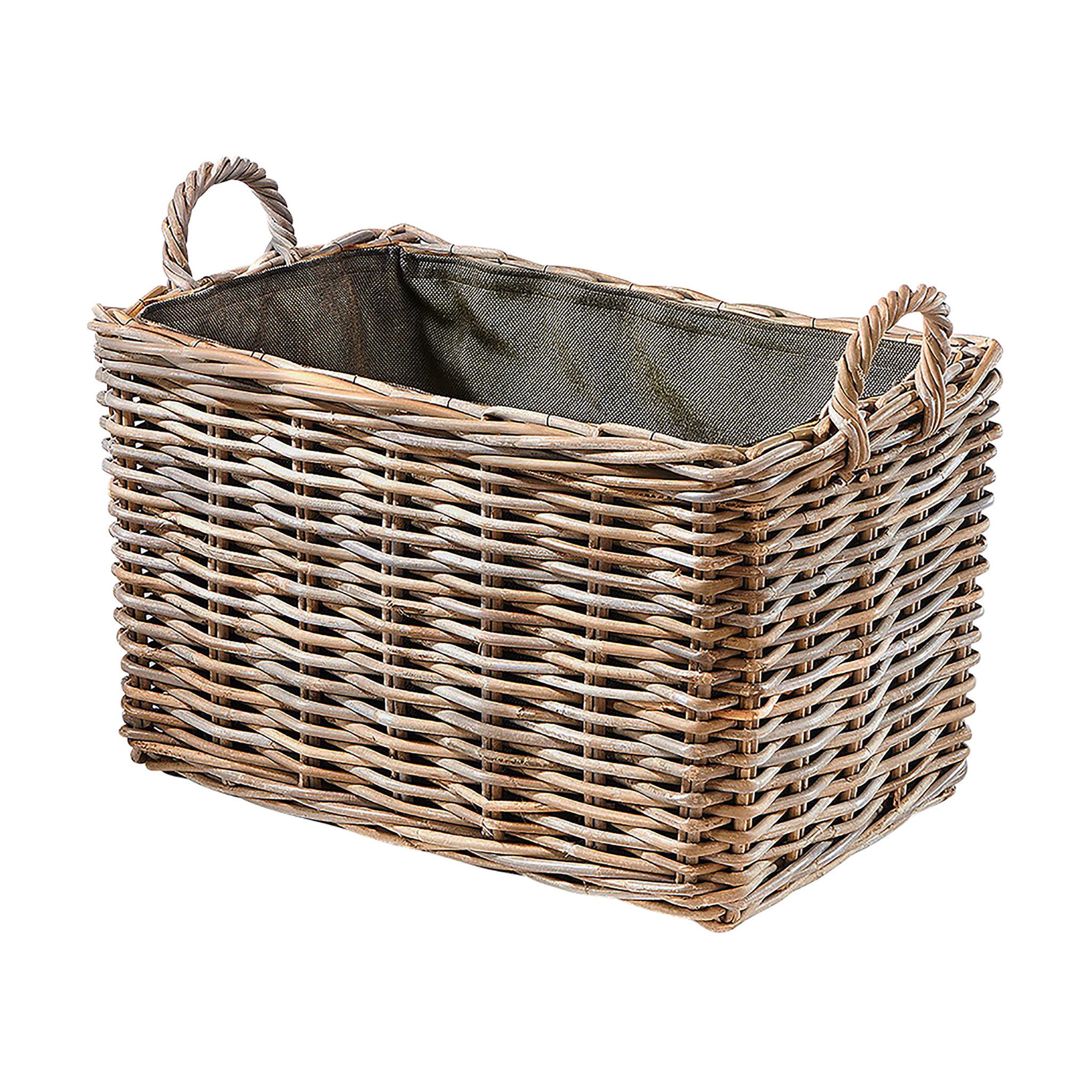 Kobolo Kaminholzkorb Holzkorb eckig aus grauem günstig online kaufen