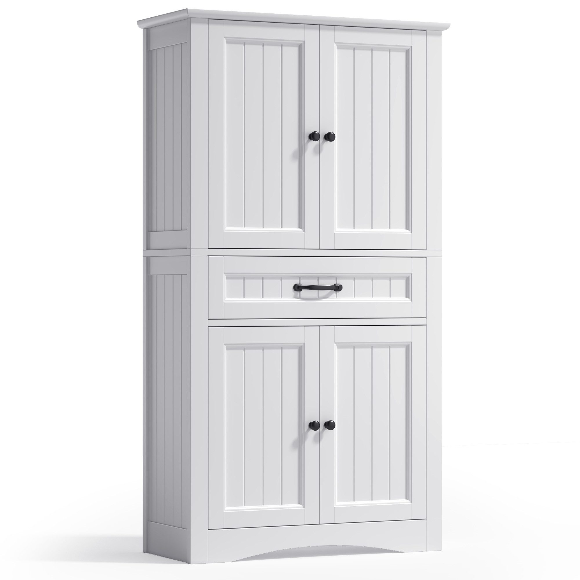 Bealife Hochschrank Badschrank mit 2 Türen und 1 Schubladen