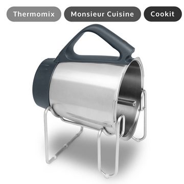 Mixcover Küchenmaschine mit Kochfunktion Lid-up mix-assist matt Mixtopfablage kompatibel mit Thermomix, Monsieur Cuisine Connect, Bosch