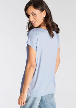 Laura Scott Shirtbluse aus Satin mit dezentem Aufdruck