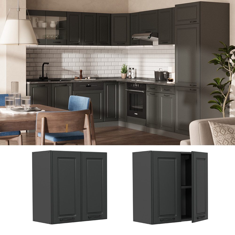 Vicco Hängeschrank R-Line, Anthrazit Landhaus/Anthrazit, 60 günstig online kaufen