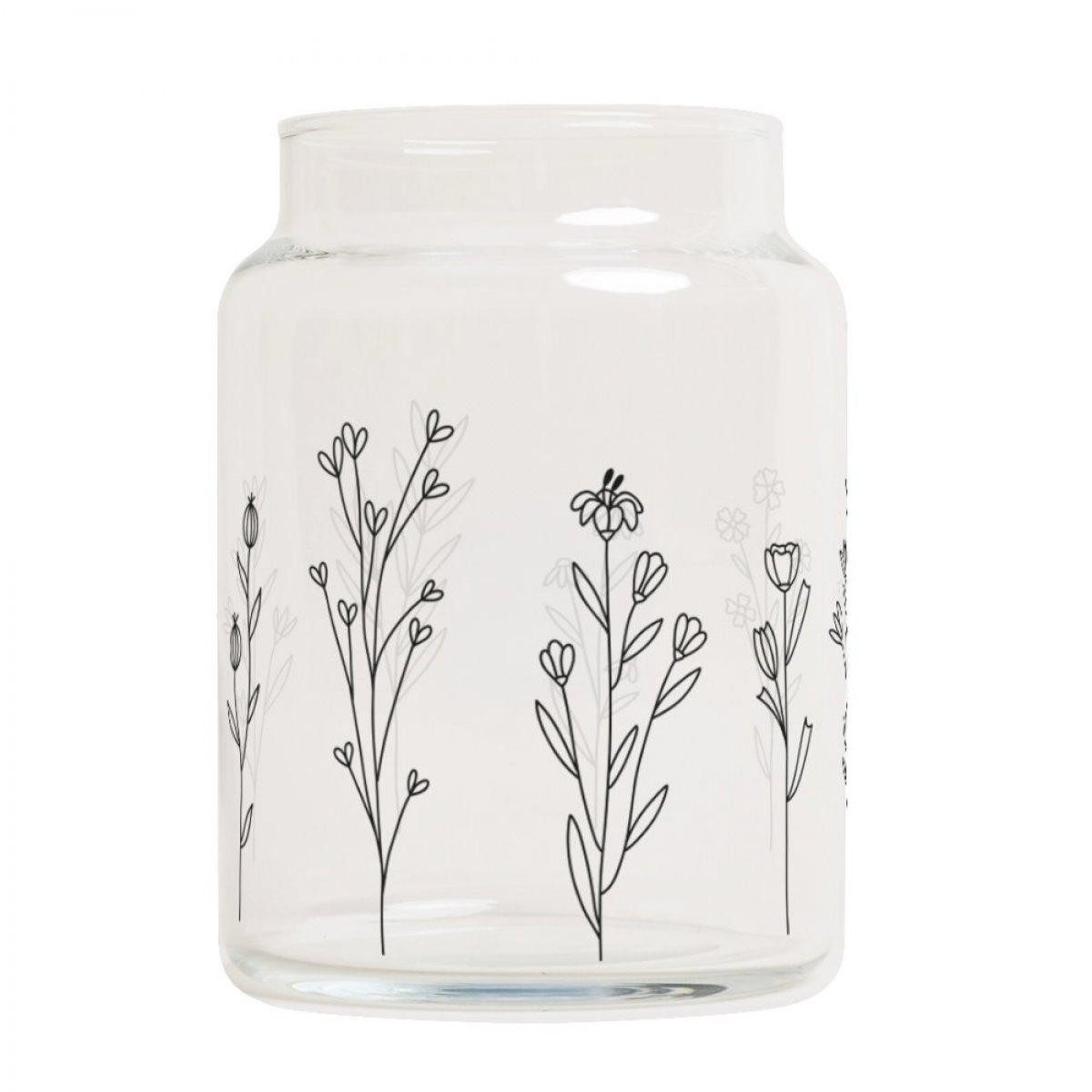 Eulenschnitt Dekovase Vase Große Blumenwiese (10x14cm)