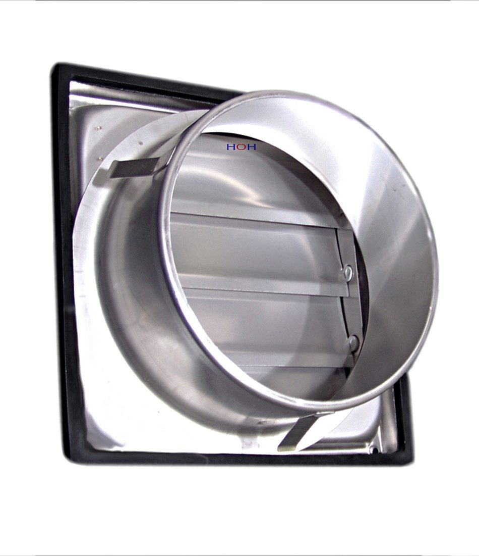 Häusler Onlinehandel GmbH Lüftungsgitter Edelstahl Überdruck Abluftgitter LG-5012 Inox DIN 125 Lüftungsgitter, rostfreies Material