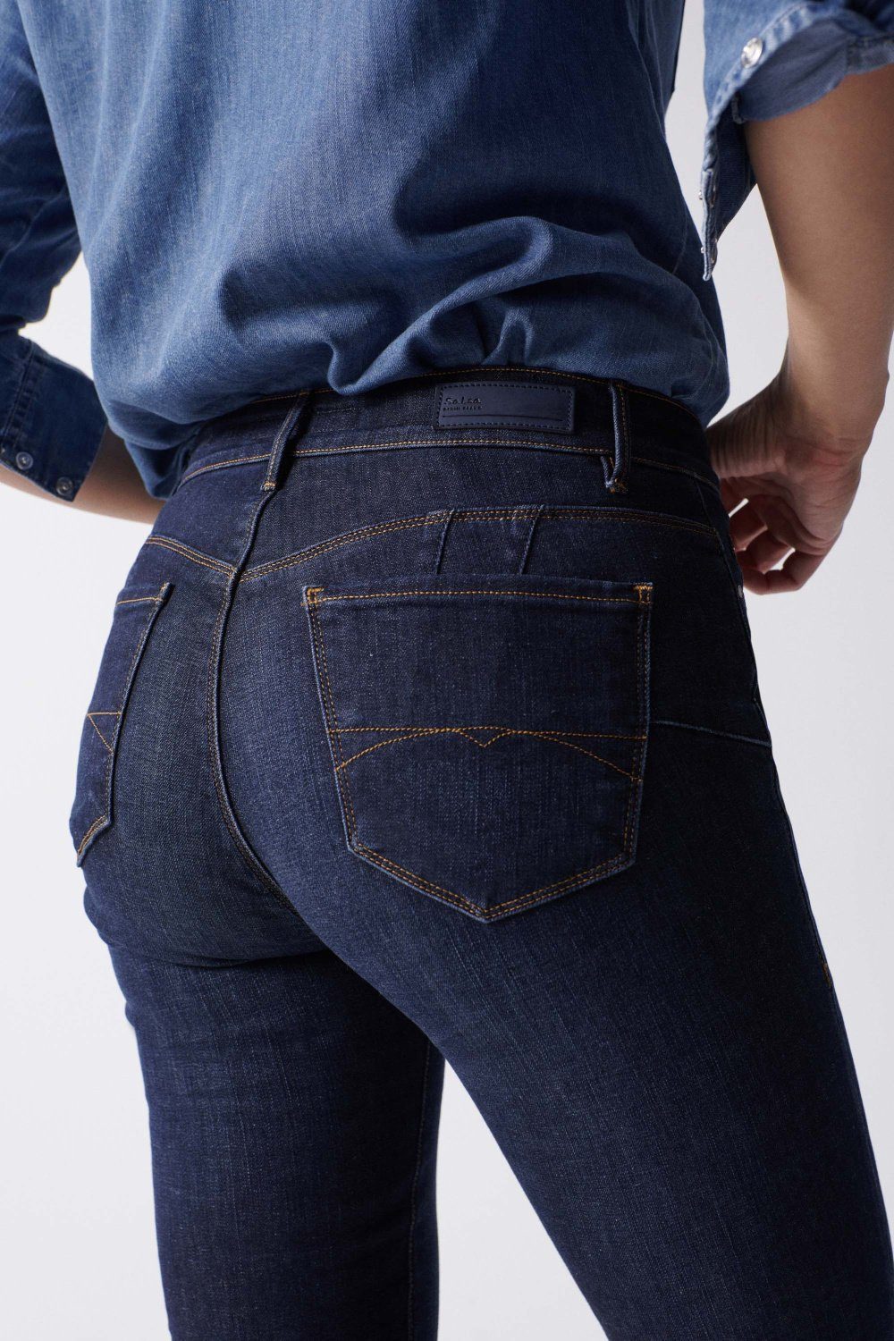 Salsa Stretch-Jeans SALSA JEANS DESTINY FLARE PUSH UP dark blue 21005341.0854 – Bild 4 von 5