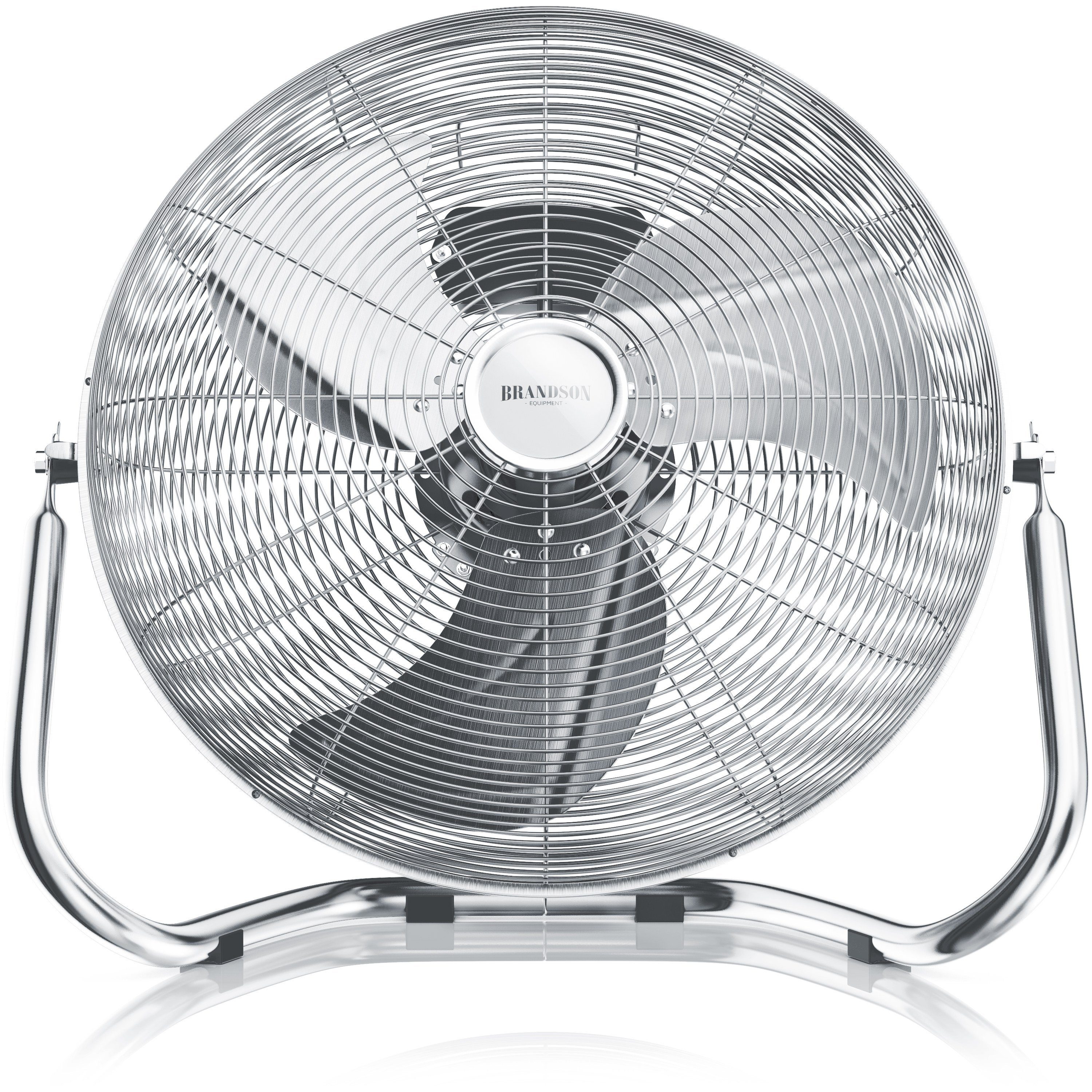 Brandson Windmaschine Chrom Bodenventilator im Retro günstig online kaufen