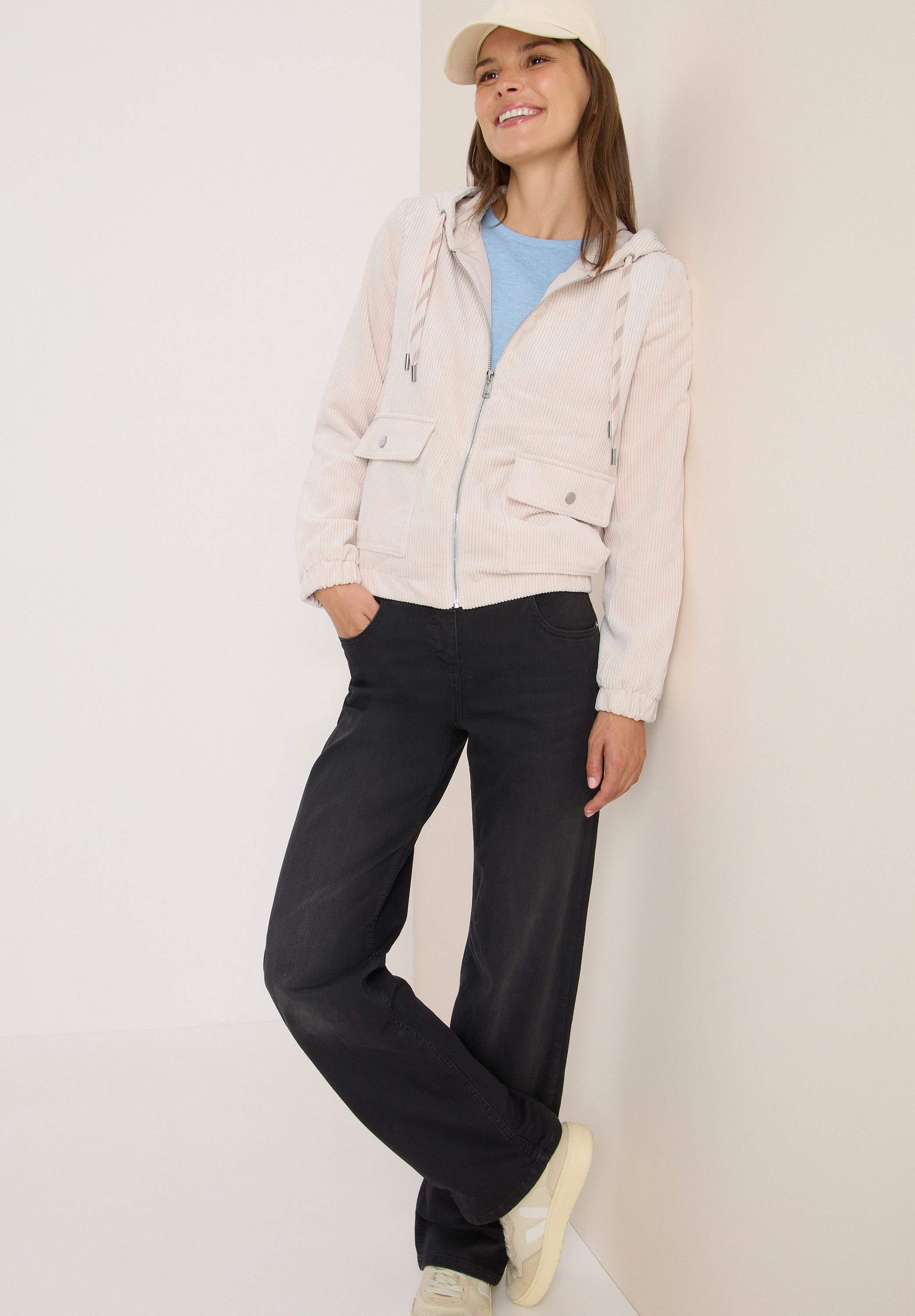 CECIL Cordjacke mit Kapuze
