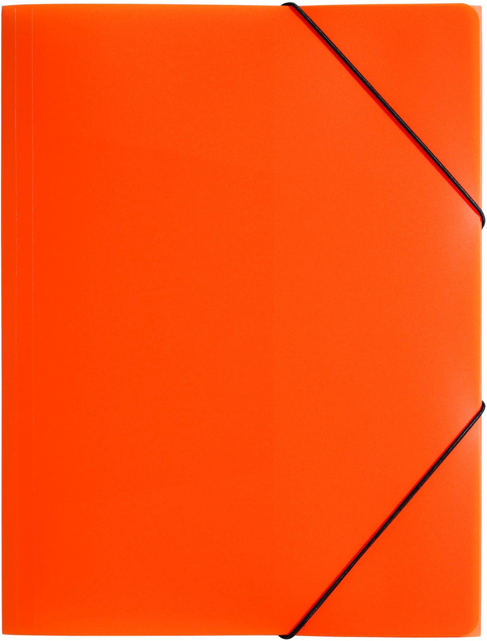Fächermappe Gummizugmappe Lucy Colours Trend A3 PP mit 3 Klappen transluzent orang