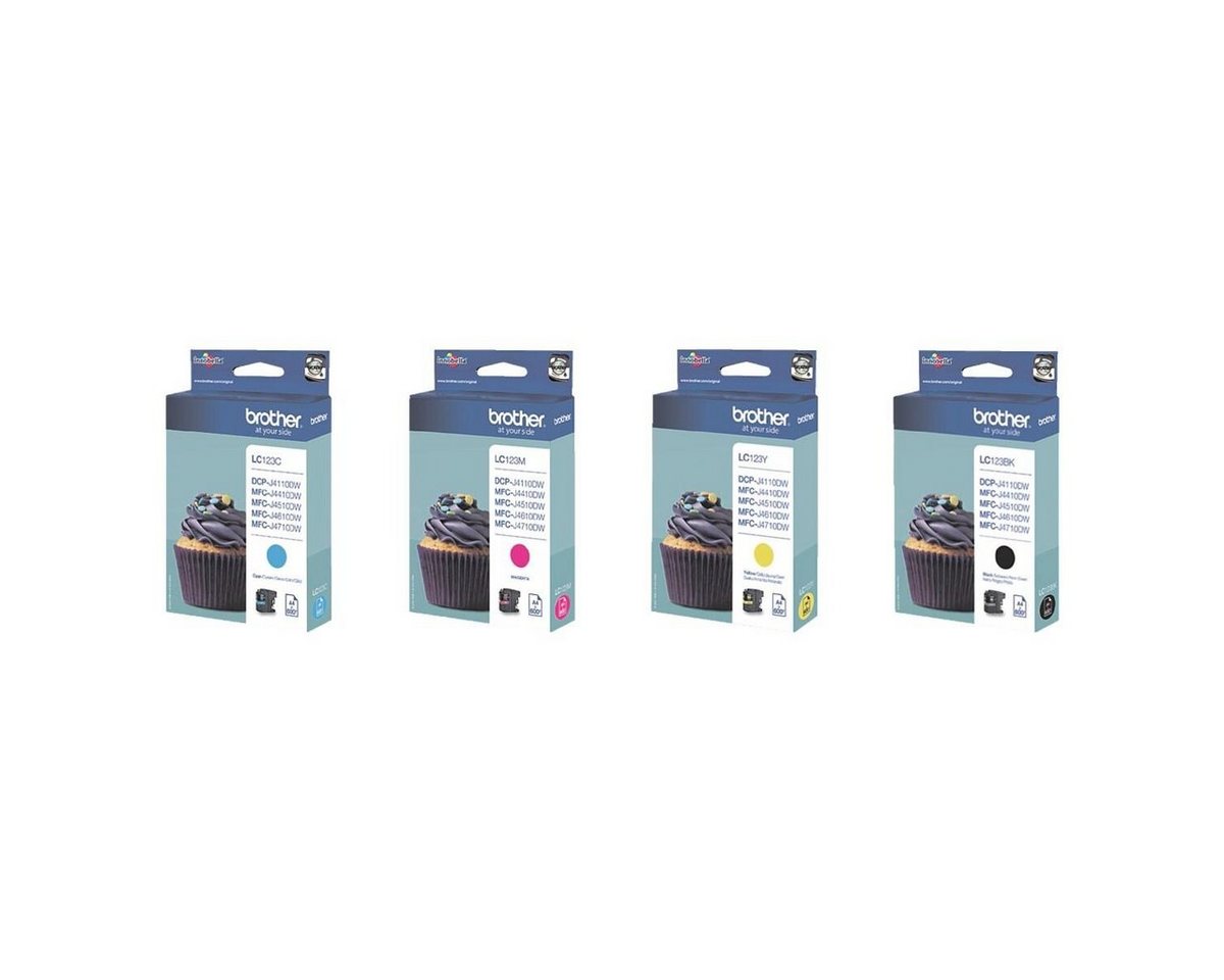 Thumbnail - Brother LC-123 Tintenpatrone (Set, Original Druckerpatronen, schwarz, cyan, magenta, gelb)