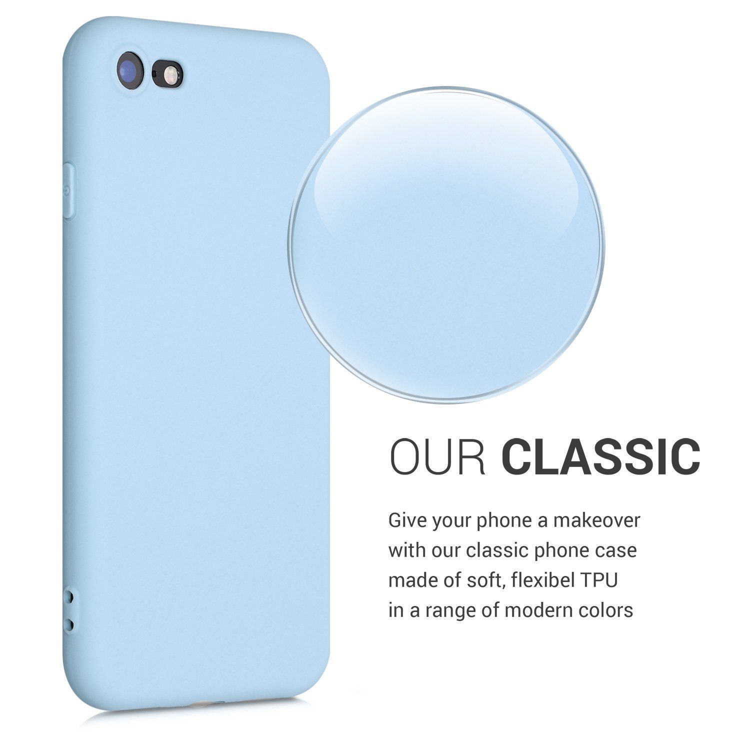 kwmobile Handyhülle Handyhülle für Apple iPhone SE / 8 / 7 Hülle, Weiches Handy Silikon Case - Schutzhülle Cover – Bild 3 von 5