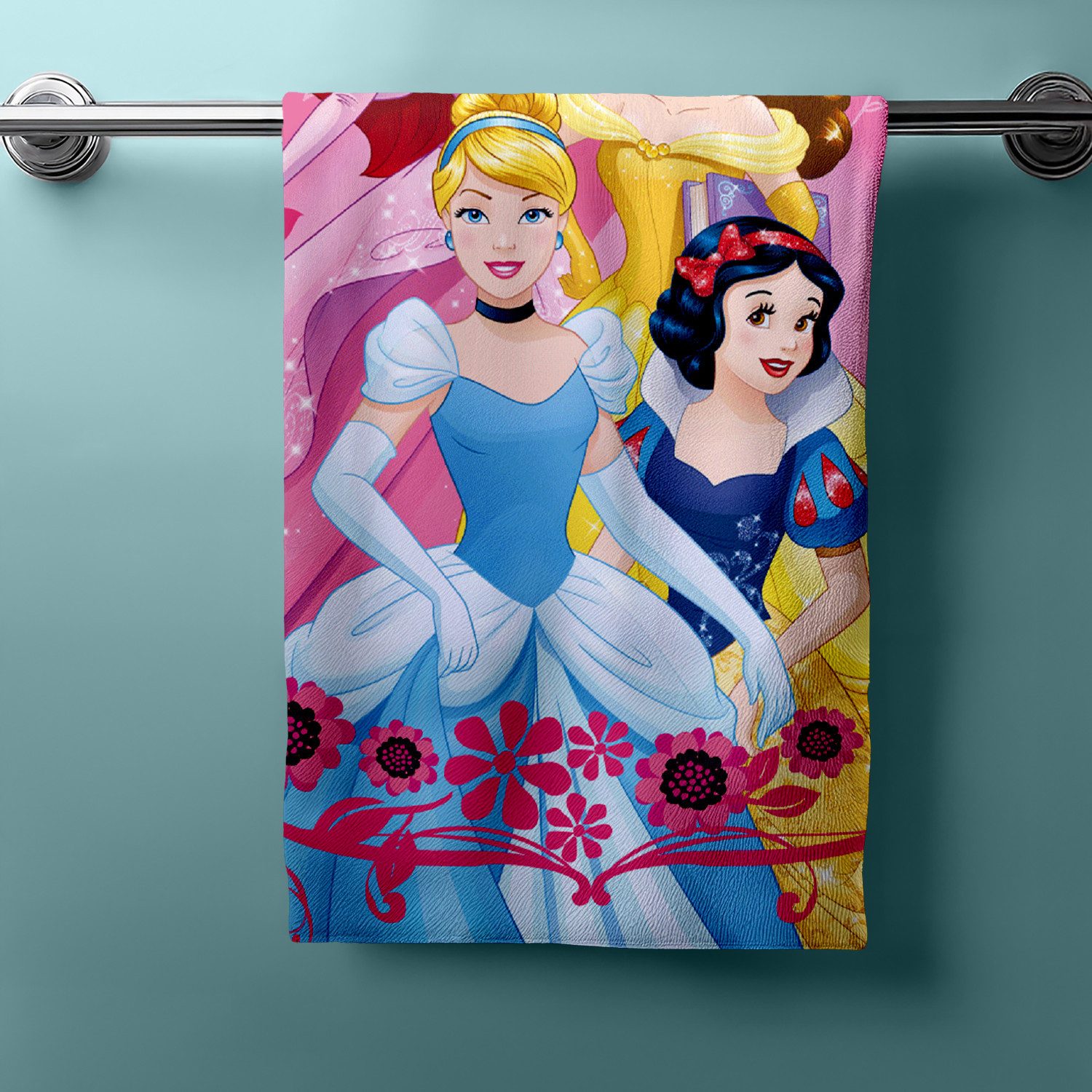 Jerry Fabrics Handtücher Disney Princess Duschtuch Strandtuch Badetuch 70 x 140 cm, (1 Duschtuch, 1-St), Langlebig