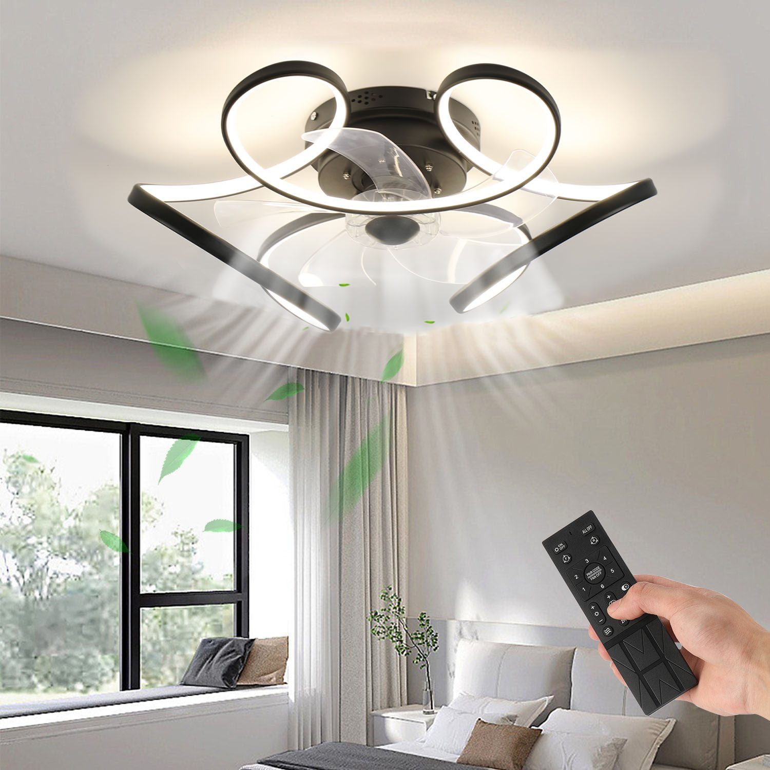 oyajia LED Deckenleuchte 60W Blumen LED günstig online kaufen