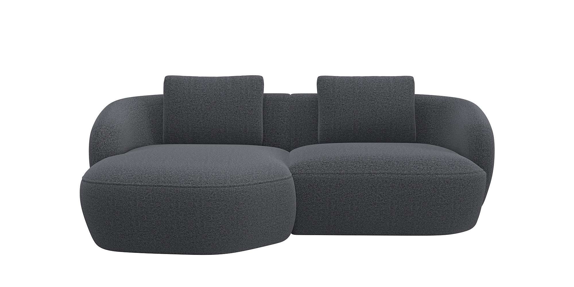 FLEXLUX Wohnlandschaft Torino, rund, L-Form, Sofa-Ecke mit Recamiere, Longchair-Sofa, OTTOs Choice, organisches Sofa-Design, Kaltschaum, Wellenunterfederung