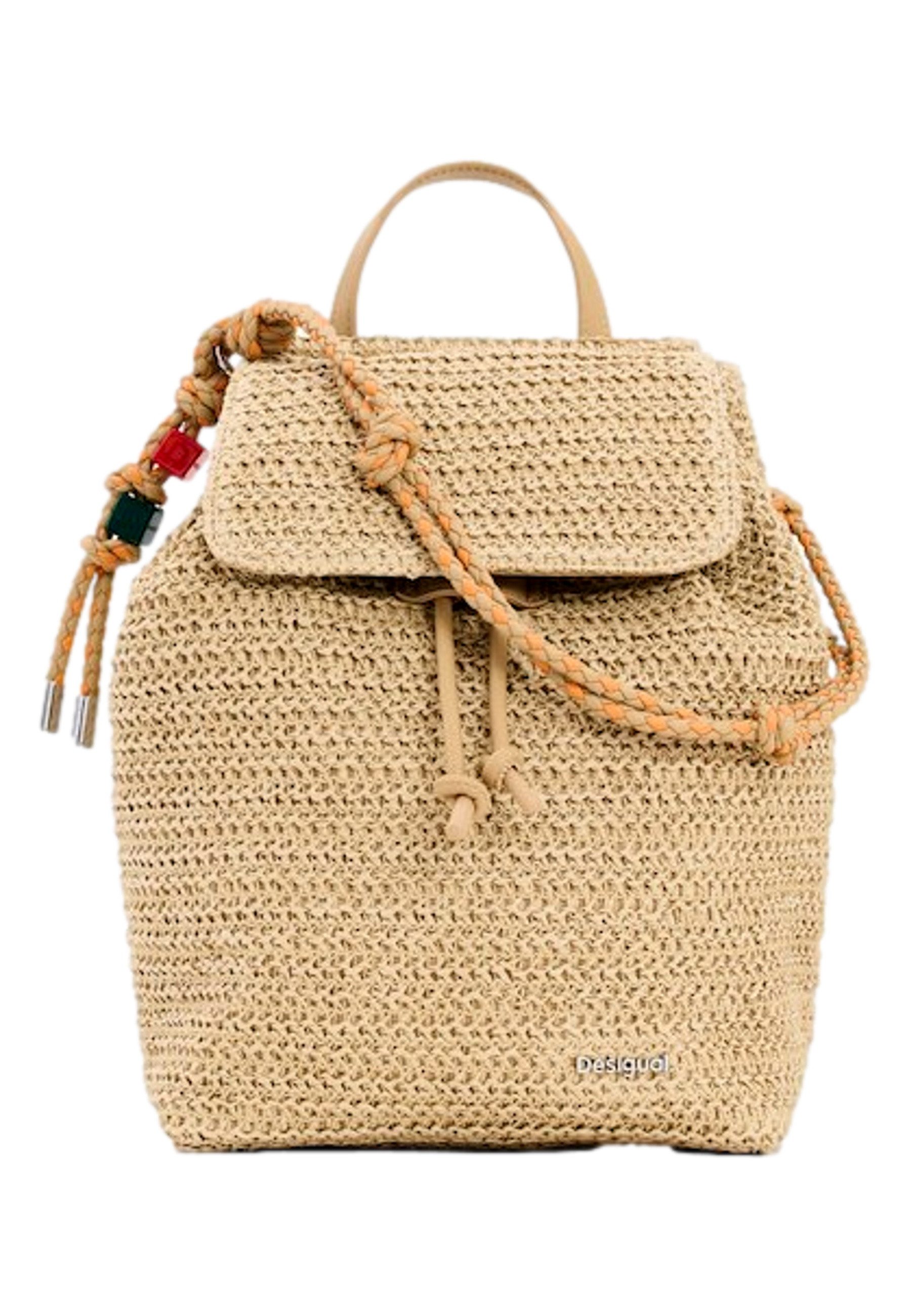 Desigual Rucksack Rucksack HALF LOGO RAFFIA Backpack (1-tlg)