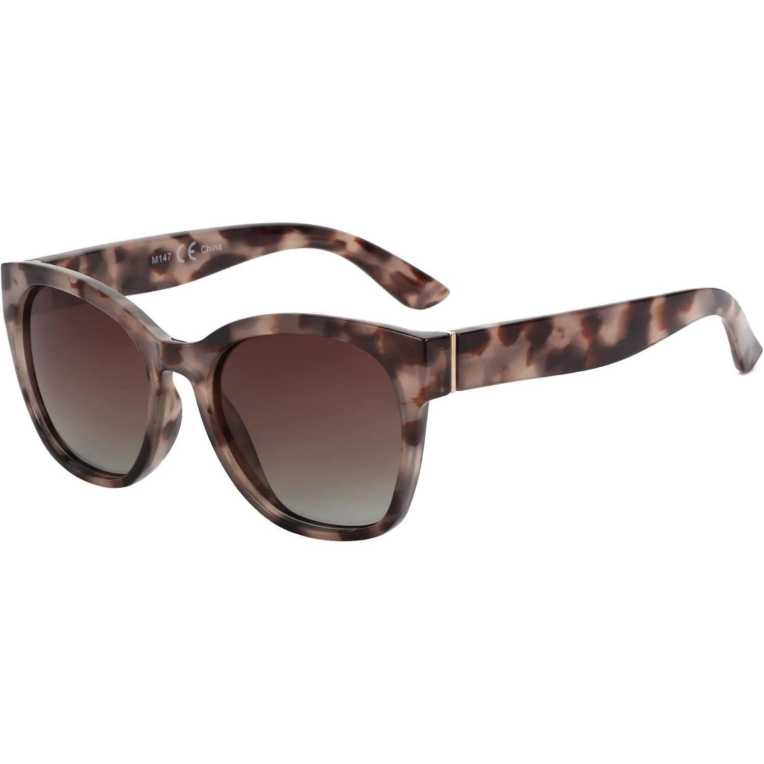 Retrosonnenbrille Sonnenbrille Cat Eye Damen Polarisiert UV400 Braun Rahmen Braun Linse