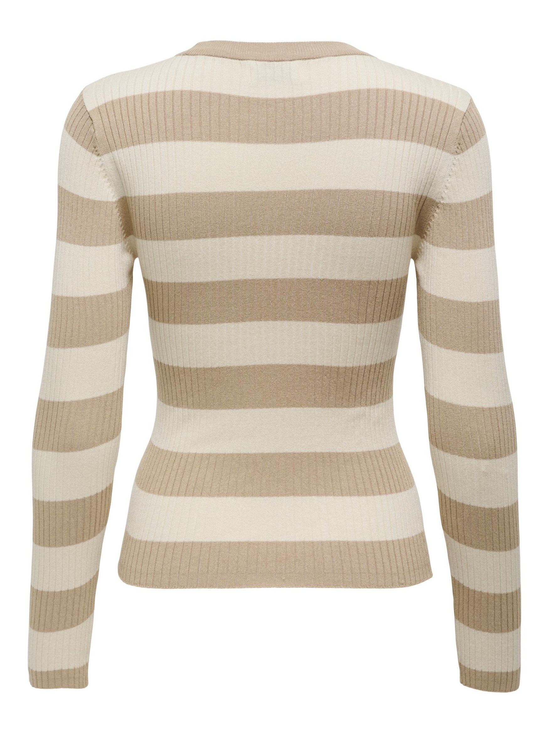 JACQUELINE de YONG Strickpullover Gestreift Langarm günstig online kaufen