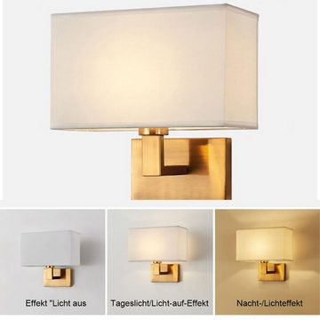 DOPWii LED Wandleuchte LED Wandleuchte,Wandlampe aus Textil,LED wechselbar,E27,keineGlühbirne, ohne Leuchtmittel, E27-Standard-Anschluss