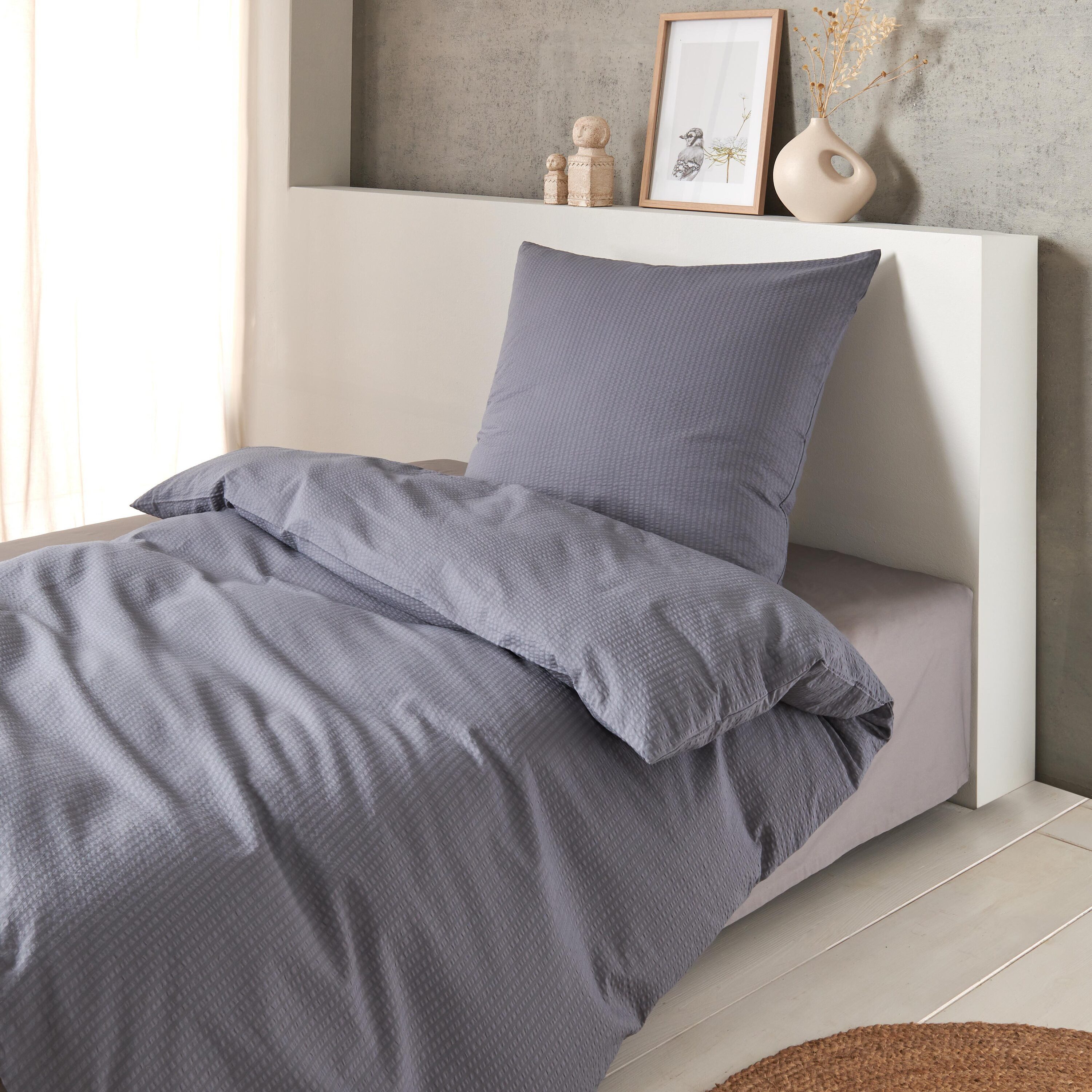 TRAUMSCHLAF Bettwäsche Seersucker, Seersucker, 2 teilig, ideale Sommerbettw günstig online kaufen