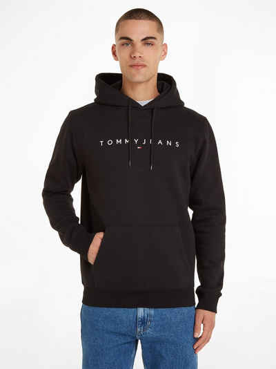 Tommy Jeans Kapuzensweatshirt TJM REG LINEAR LOGO HOODIE EXT mit Kordel