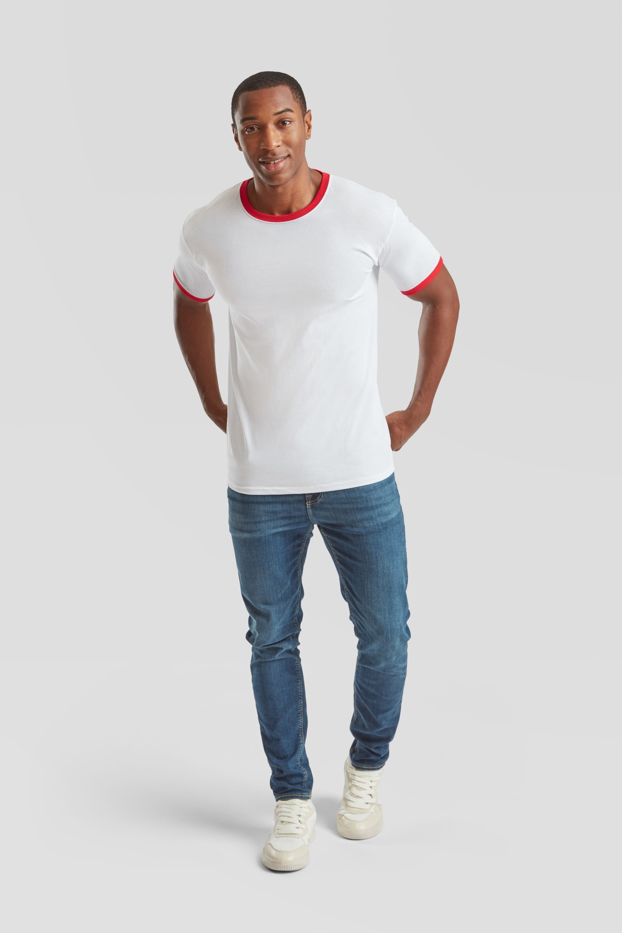 Fruit of the Loom Rundhalsshirt Fruit of the Loom Valueweight Ringer T – Bild 2 von 5