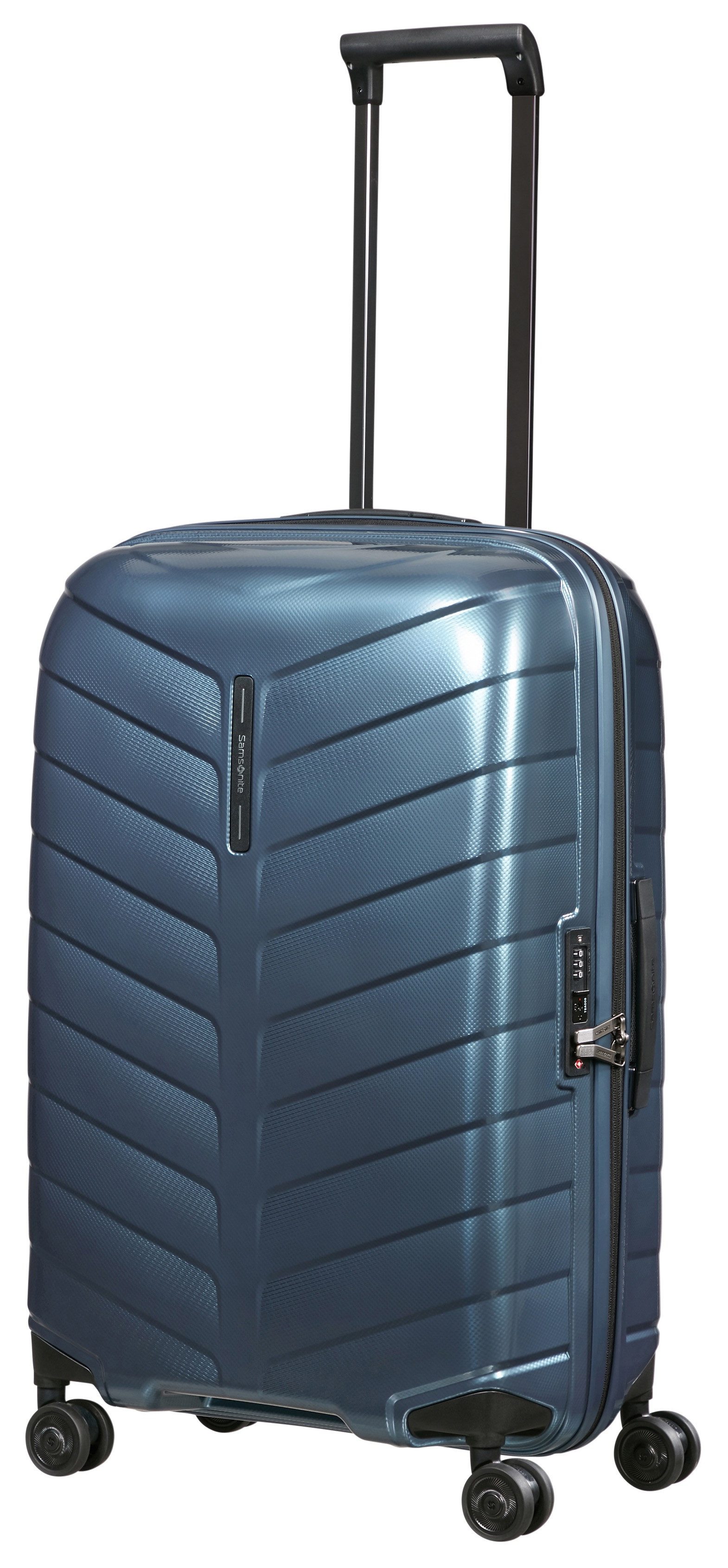 Samsonite Hartschalen-Trolley ATTRIX, verschiedene Größen und Farben, 4 Rollen, aus Polypropylen, mit Bodenfach, Reißverschlussfach und Tasche