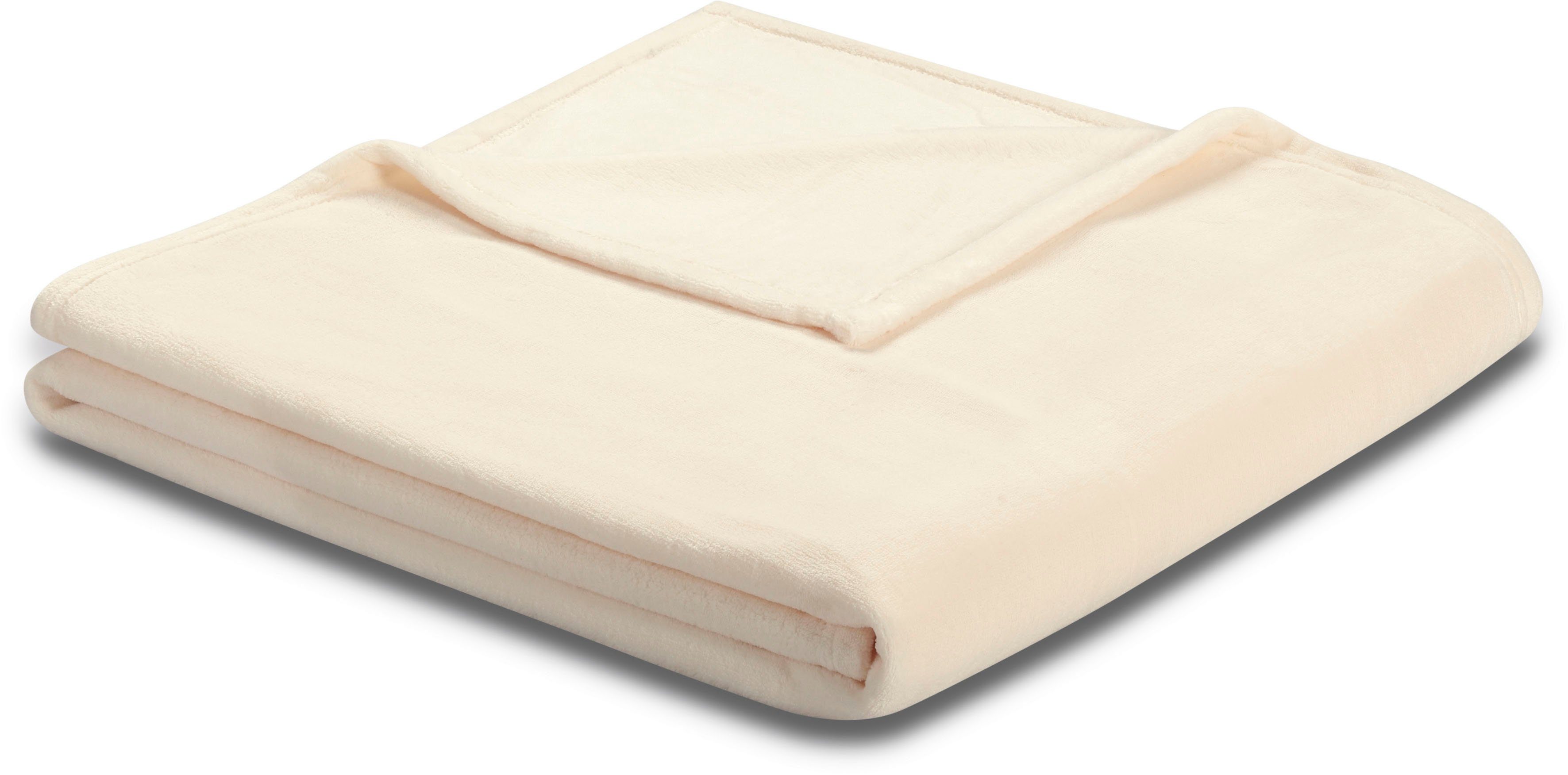 Wohndecke King Fleece, Biederlack, leicht, Kuscheldecke creme | Wohndecken