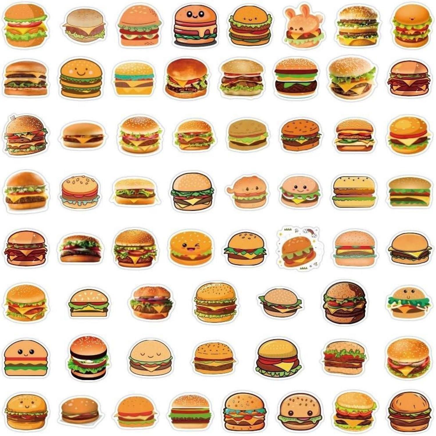 LuxusKollektion Laptop-Aufkleber Aufkleber 50er Set niedlich wasserdicht Vinyl für Laptop Auto