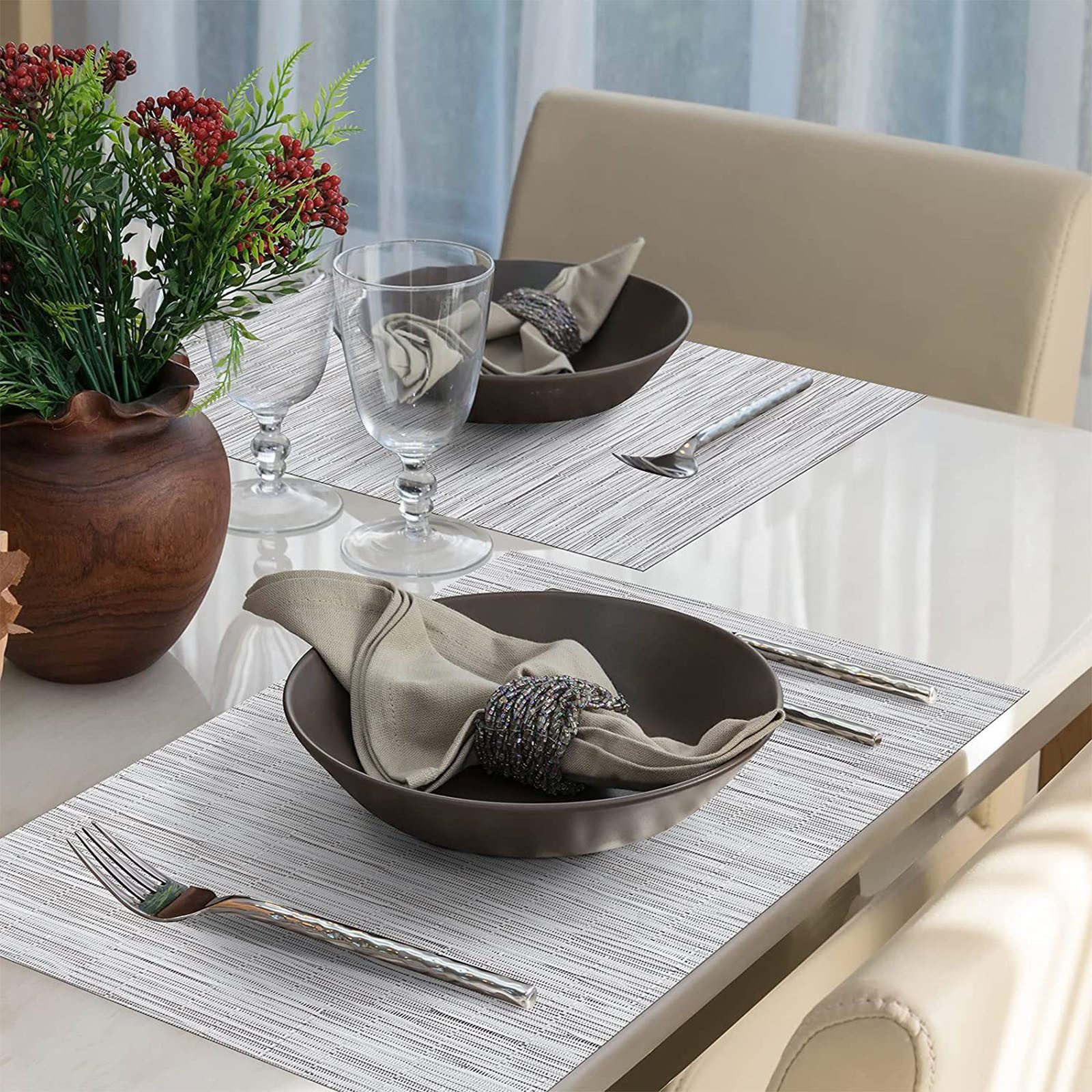 OKWISH Platzset 6er Tischset Platz-Matten Platzdeckchen günstig online kaufen