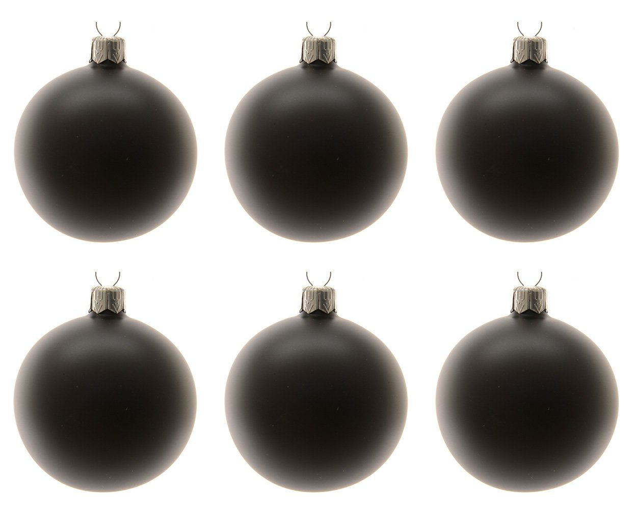Kaemingk Weihnachtsbaumkugel, Weihnachtskugeln Glas 6cm mundgeblasen 6er Box - Schwarz matt. € 10,29, (€ 1,72 pro 1 Stk).