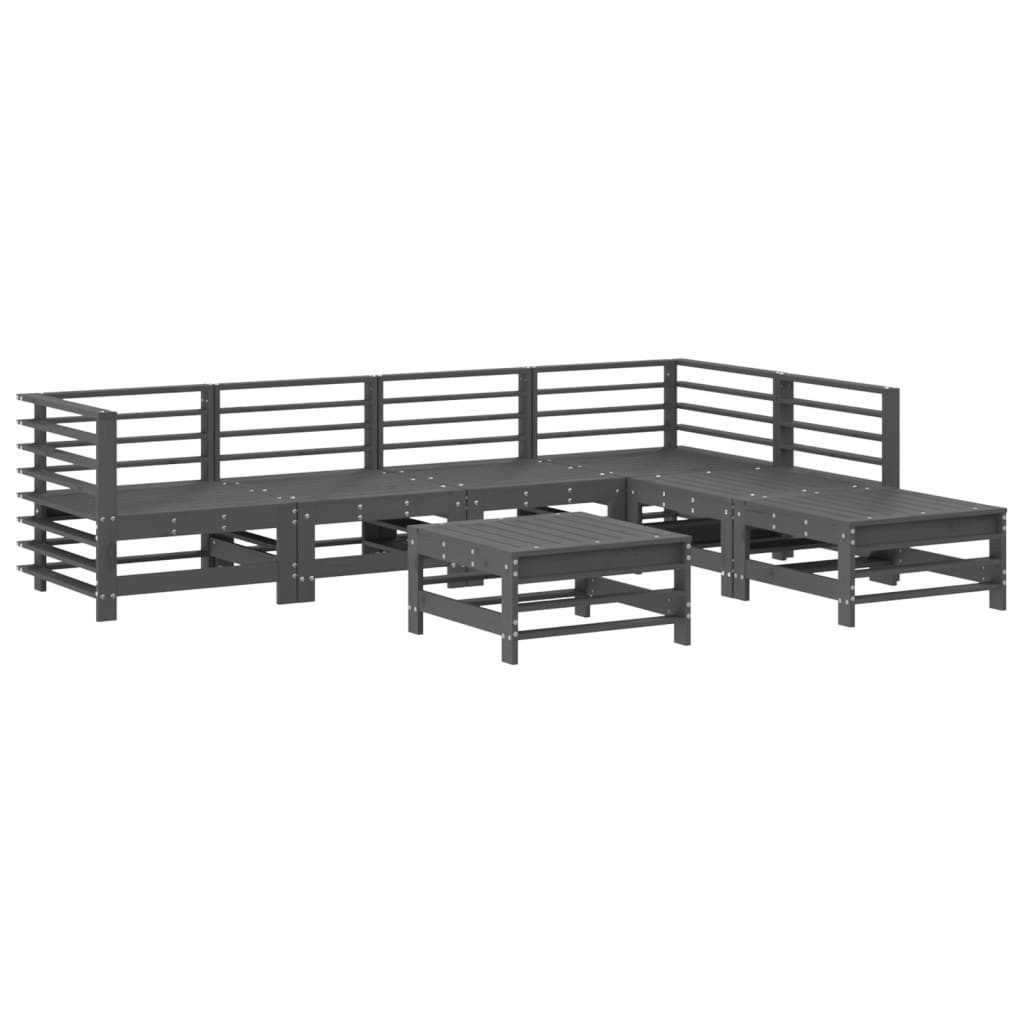 Nettlife Gartenlounge-Set 7-tlg. Massivholz Kiefer Garten-Lounge-Set günstig online kaufen