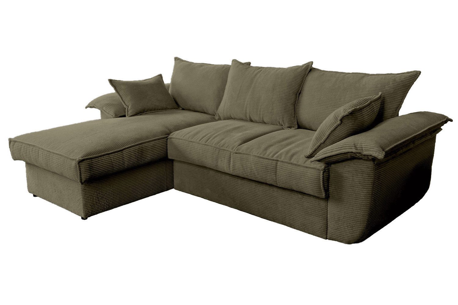 KAWOLA Ecksofa DAMETO, Schlafsofa Couch Cord günstig online kaufen