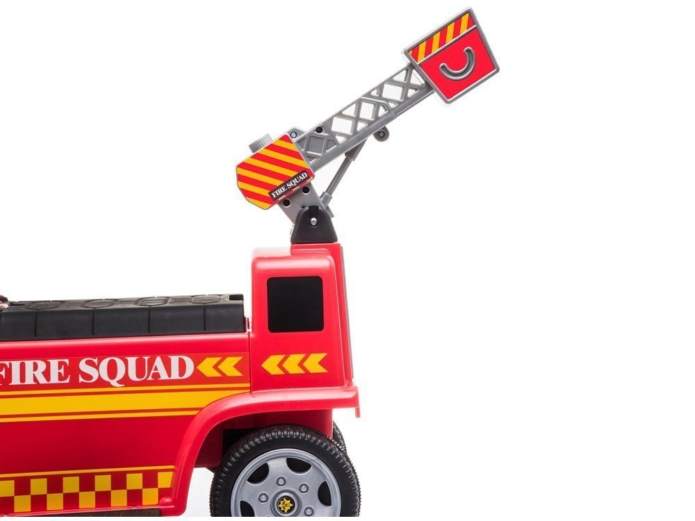 LeanTOYS Rutscher Soundeffekt Batteriebetriebenes Feuerwehr Rutschfahrzeug mit