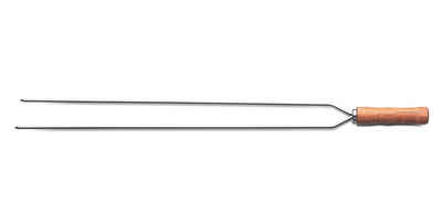 Tramontina Grillspieß Doppelspieß CHURRASCO (1-St), rostfreier Edelstahl, mit Holzgriff, kein Verrutschen des Grillguts