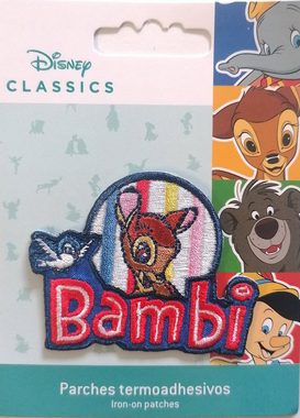 Disney Aufnäher Bügelbild, Aufbügler, Applikationen, Patches, Flicken, zum aufbügeln, Polyester, BAMBI Tier Kinder - Größe: 5,9 x 5 cm