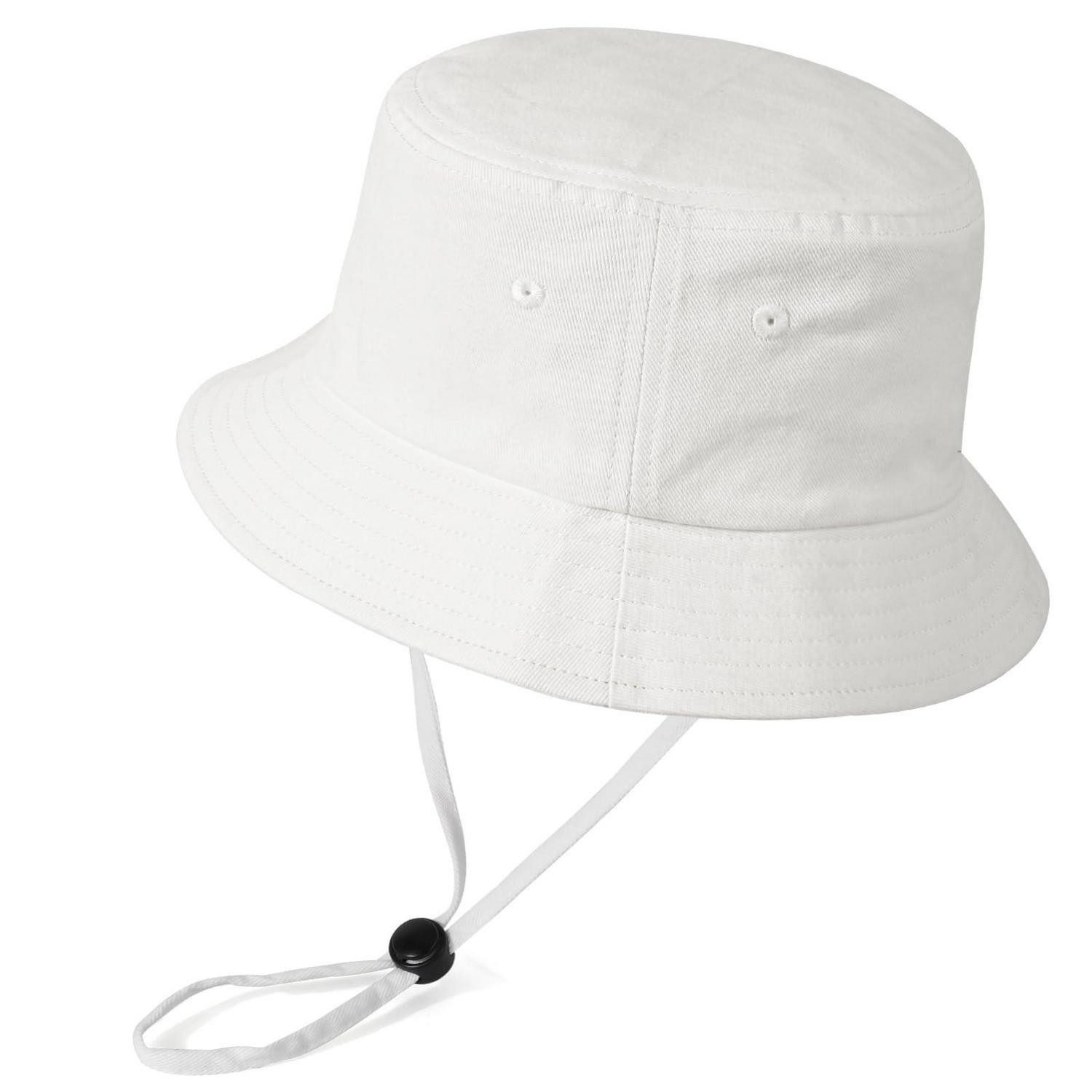 LuxusKollektion Fischerhut Fischerhut Herren Damen Anglerhut UPF50 Baumwolle XXL F-Weiß