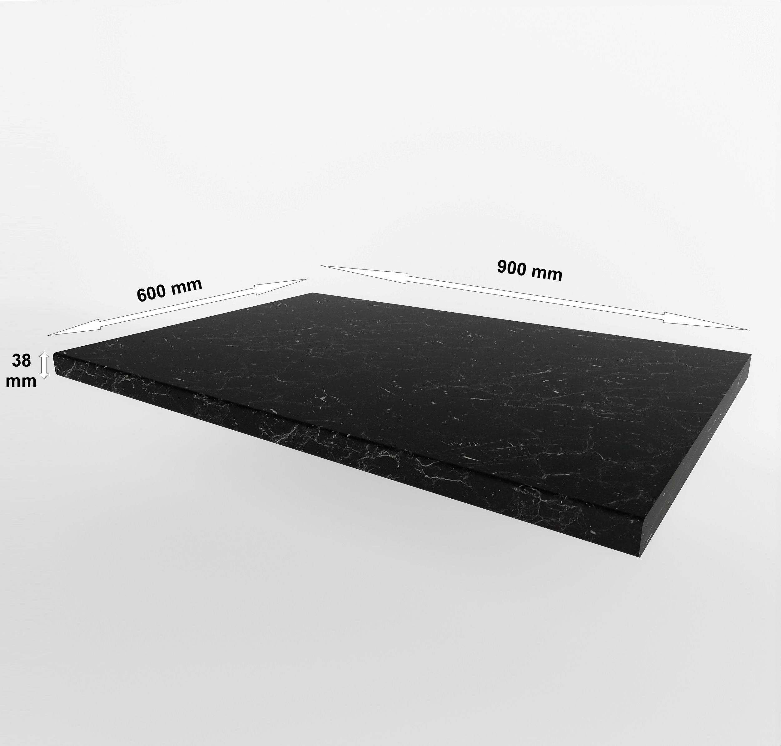 Küchen-Preisbombe Arbeitsplatte 90 cm Dekor Marmur ROMA matt Küche Siena, Monza, Arona (1, 1 St), Breite 90 cm / Tiefe ca. 60 cm / Höhe ca. 3,8 cm