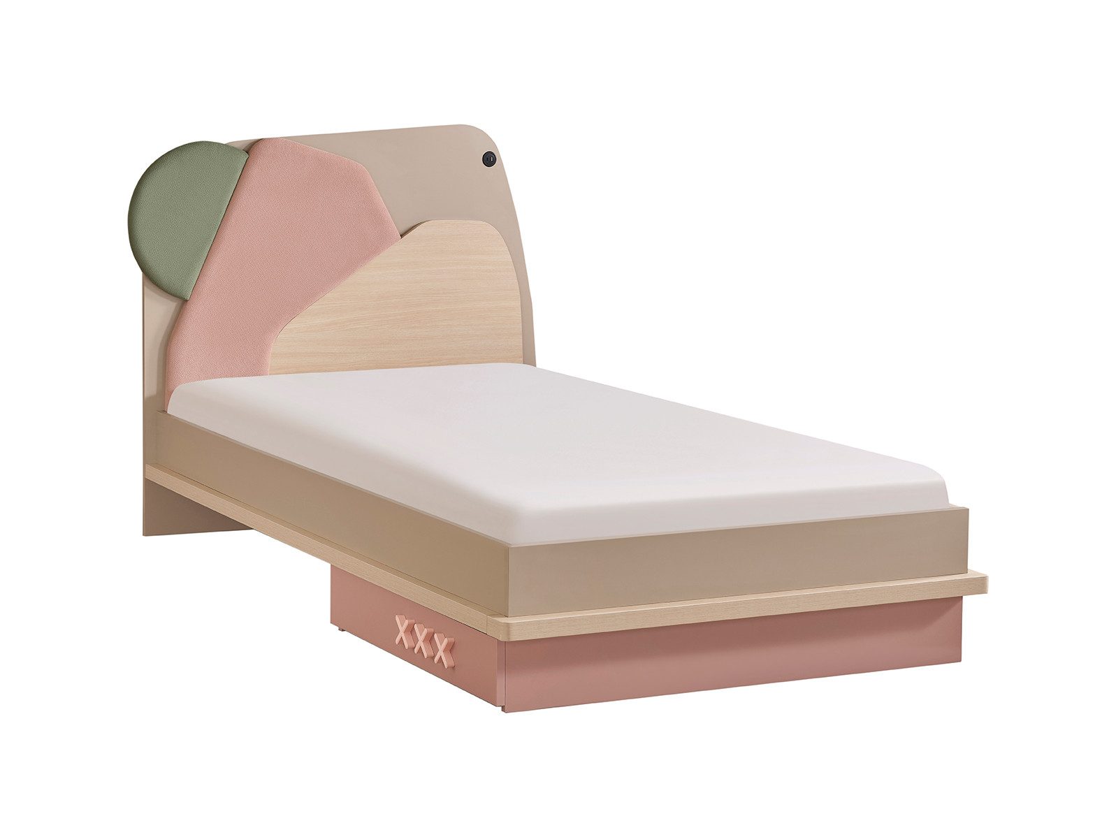 Möbel-Zeit Kinderbett NORDIC – Inkl. gepolstertem Kopfteil – In 2 Größen erhältlich