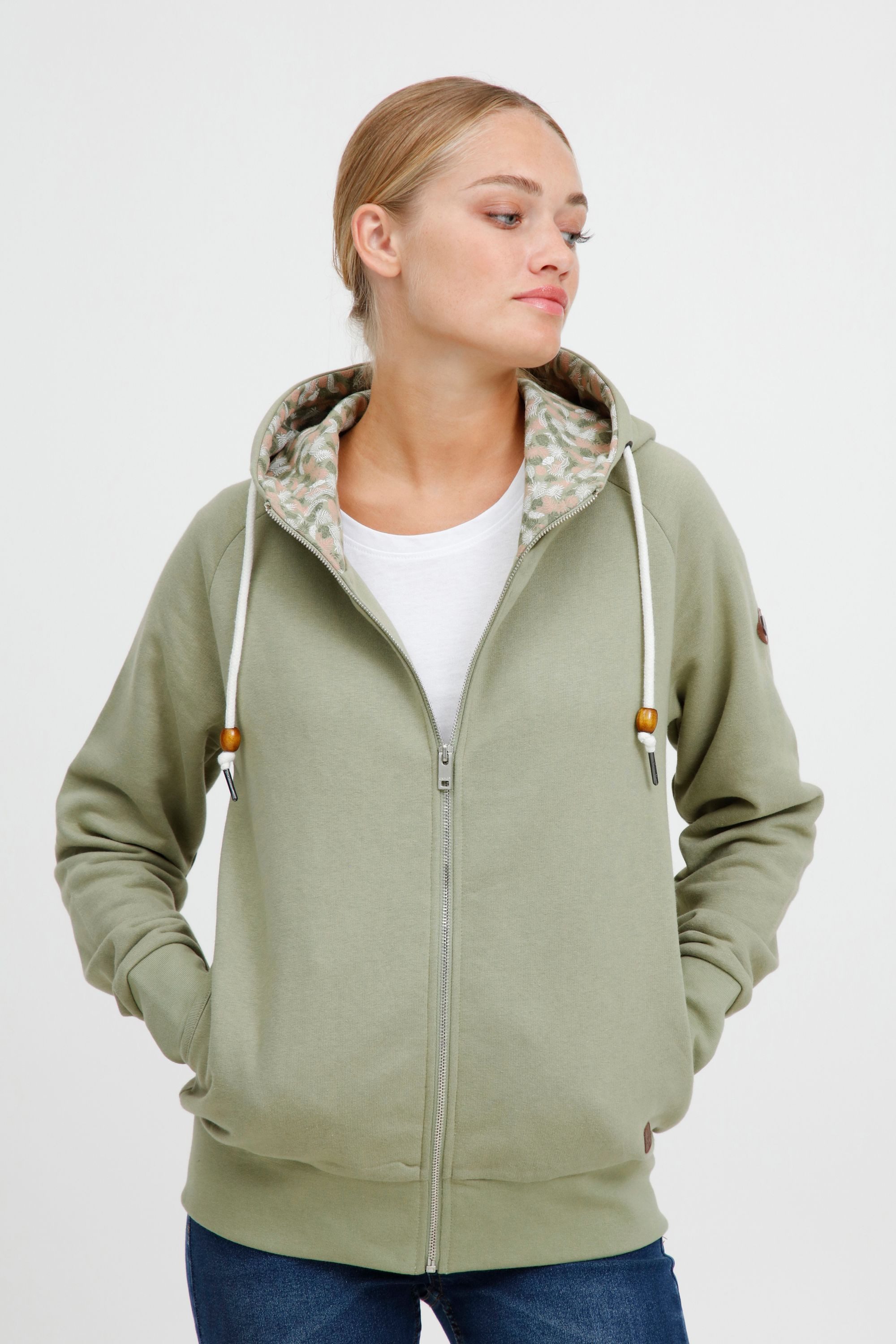 OXMO Kapuzensweatjacke OXUlla Kapuzensweatjacke mit Kordelzug günstig online kaufen