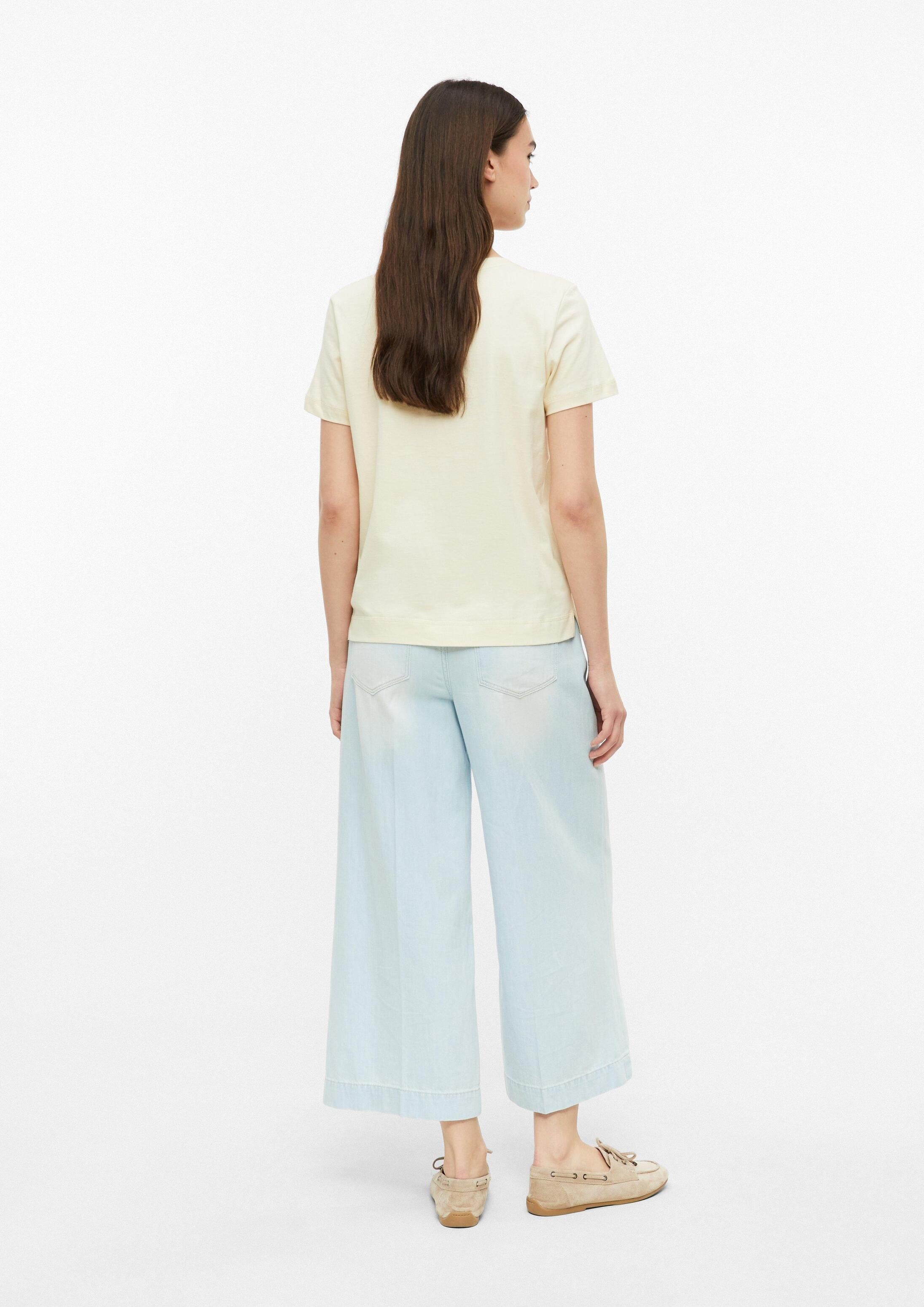s.Oliver Kurzarmshirt T-Shirt Baumwollshirt mit V-Ausschnitt
