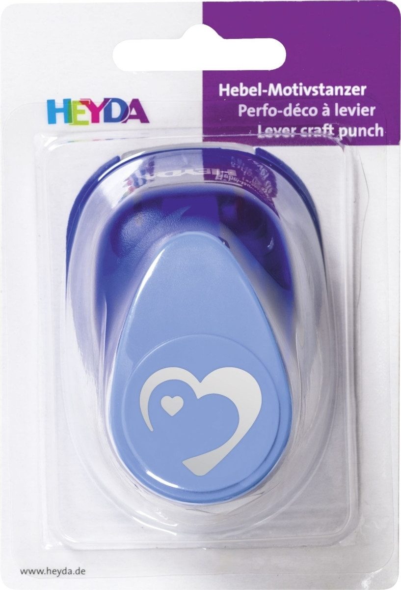 Heyda Motivstanzer Motivstanzer für Karton bis 220g/qm Herz groß Pop Up ca. 25x25mm