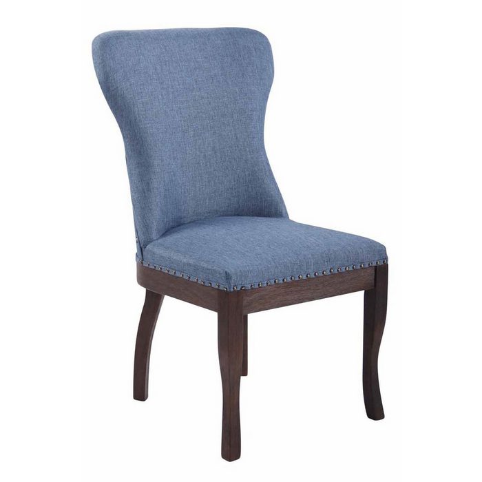 CLP Esszimmerstuhl Stuhl Windsor Stoff blau