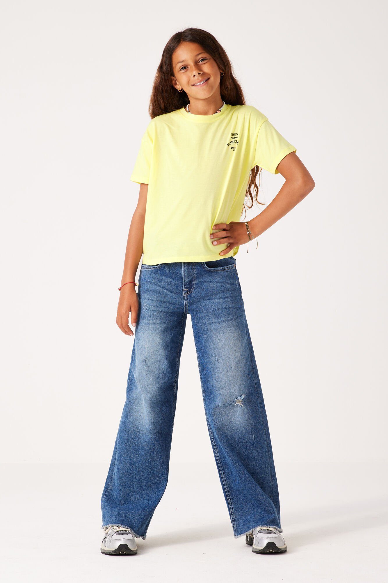 GARCIA Garcia lemon fresh cropped JEANS T-Shirt Basic