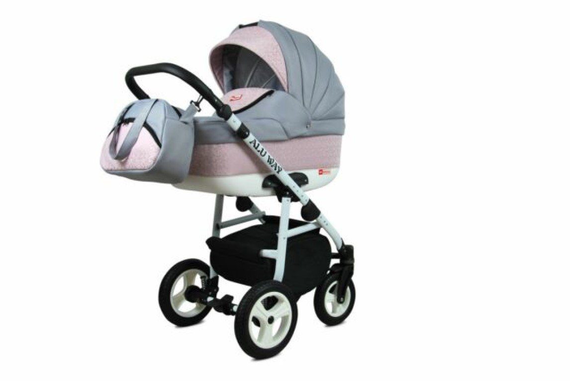 Neu Designer Kombikinderwagen Baby Kombi-Kinderwagen pressiode Roe Isofix Kinderwagen 4in1 pink