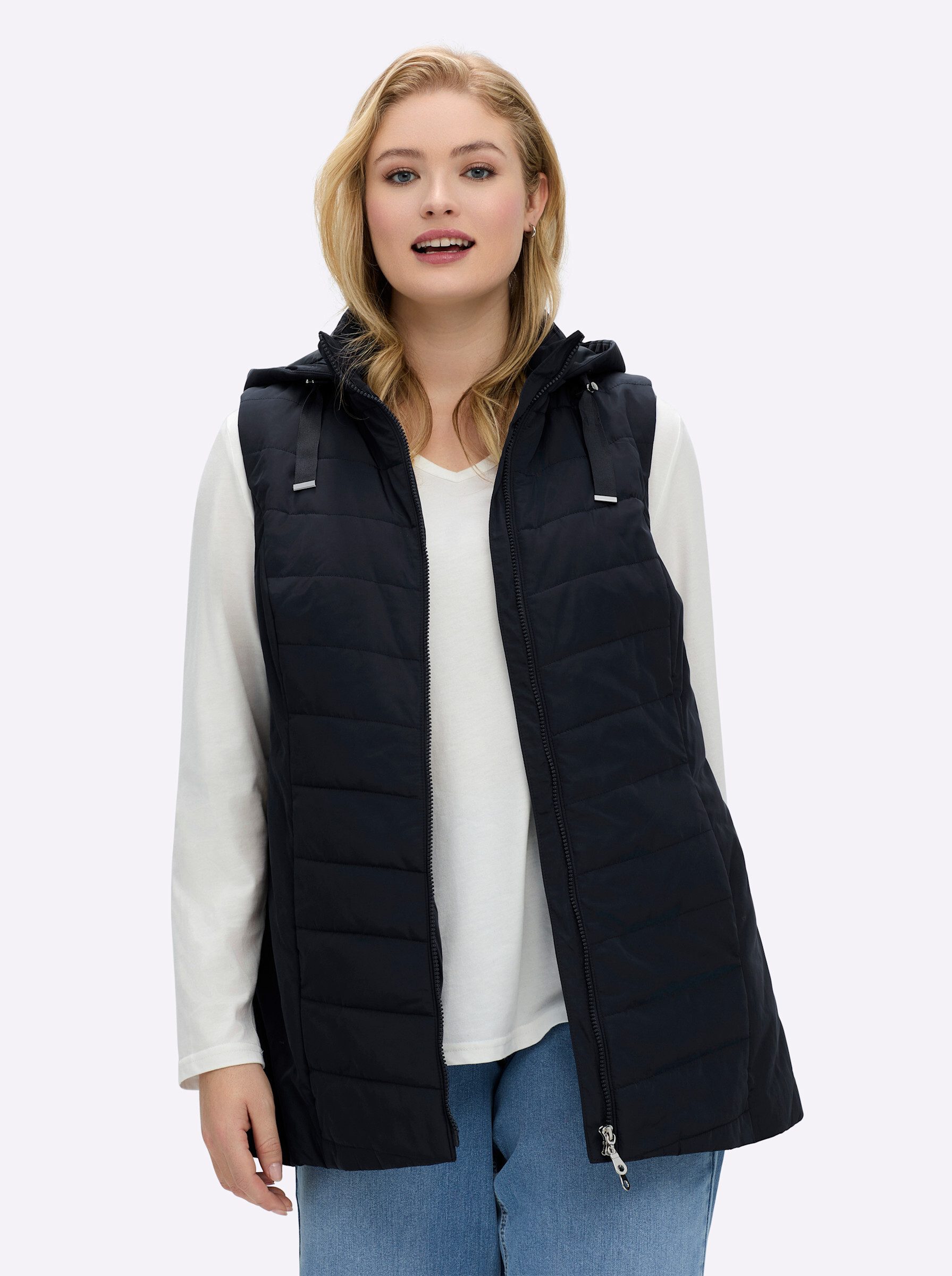 Sheego Jerseyweste Steppweste . günstig online kaufen