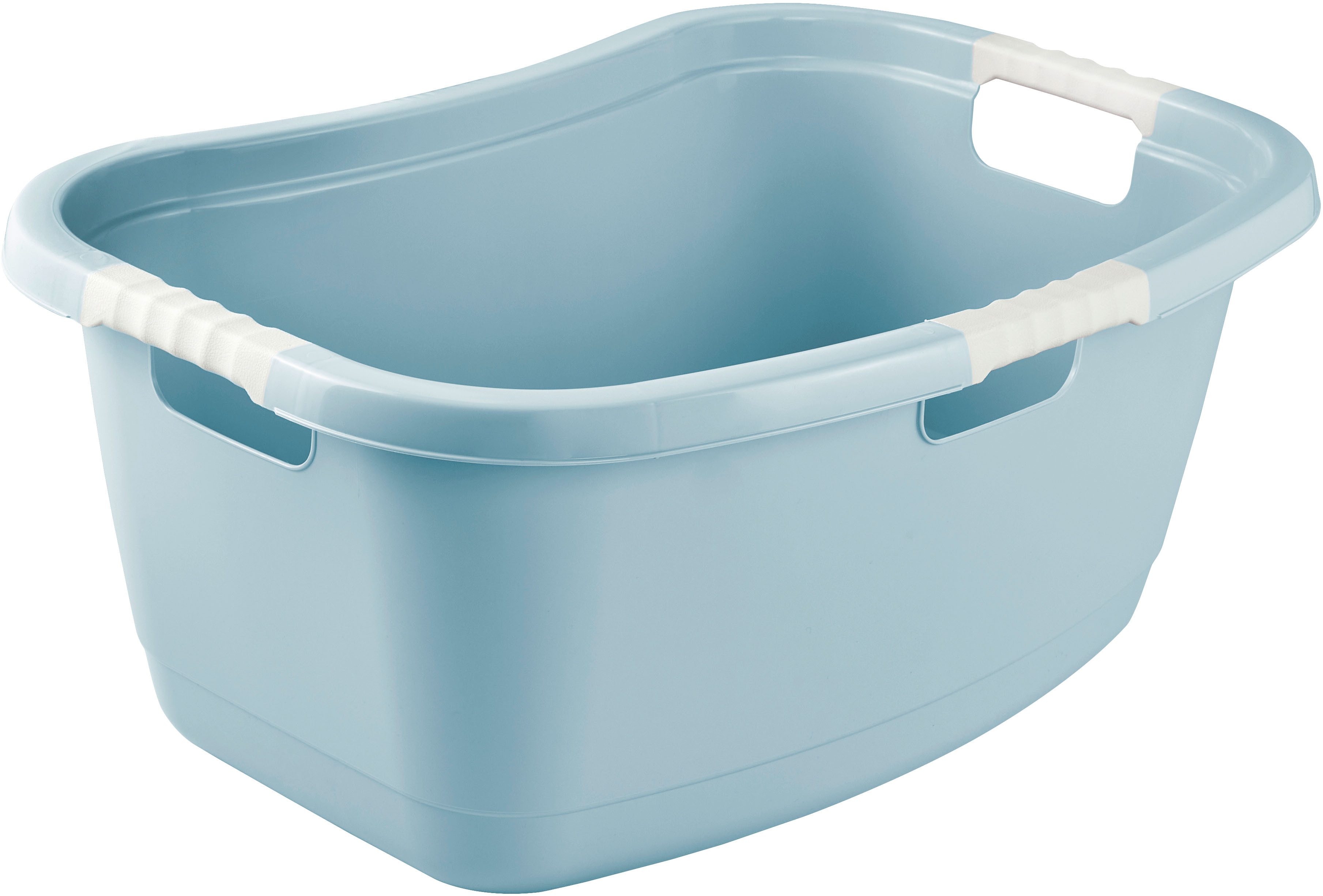 keeeper Wäschewanne janne, 2er Set, Wanne mit Softgriffen, 65 x 45 x 28 cm, 50 l (Set, 2 St), ergonomische Form, komfortable Softgriffe, Hüftstütze